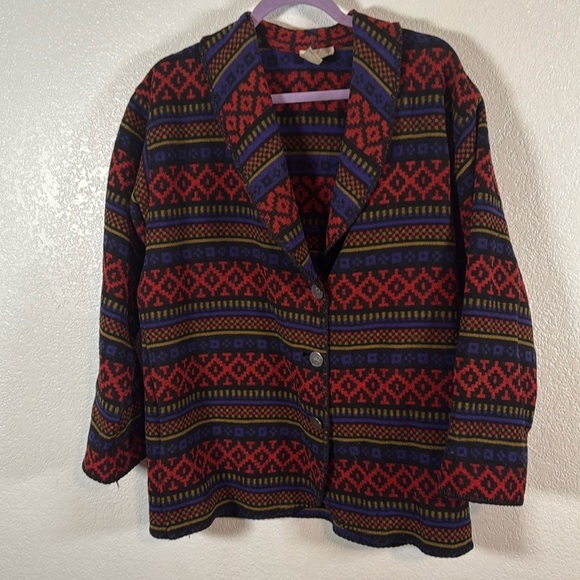 Nanook Southwestern Wool Oversized Blazer Elk Buttons Size Medium - Picture 1 of 7